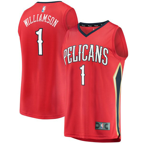 Maillot nba New Orleans Pelicans Statement Edition Homme Zion Williamson 1 Rouge